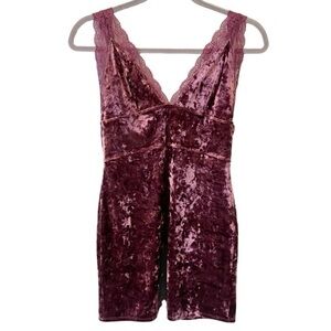 Free People Dress Women's Small Intimately Viper Velvet Chemise Bodycon Slip
